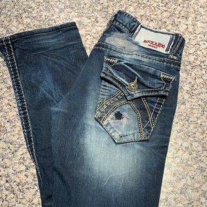 Buckle denim jeans